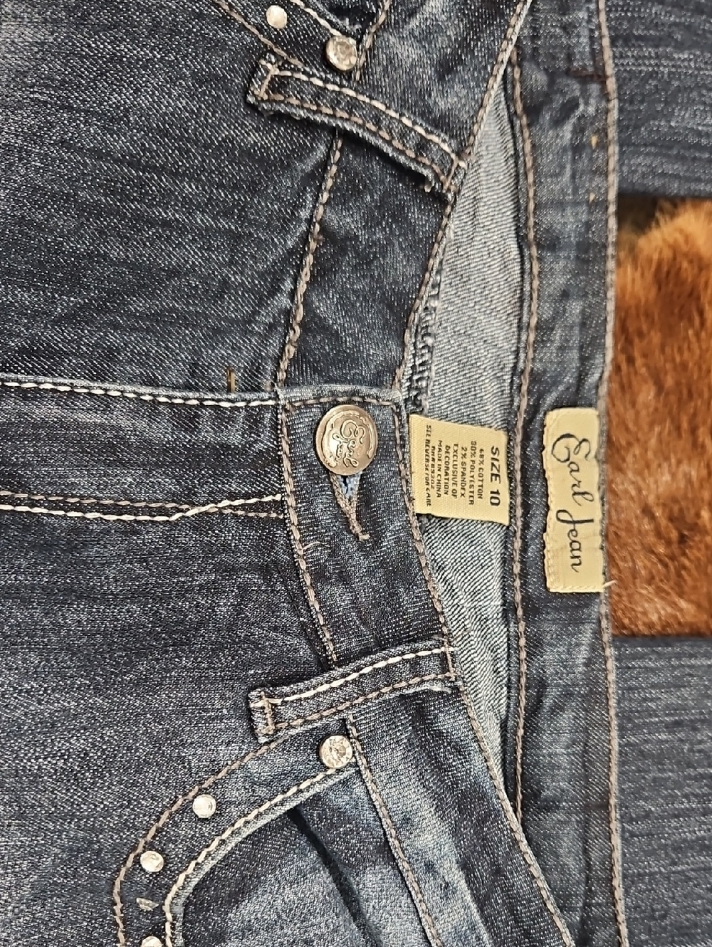 Earl Jeans Dark Blue Denim Women's Jeans.Size 10. Inseam 29"